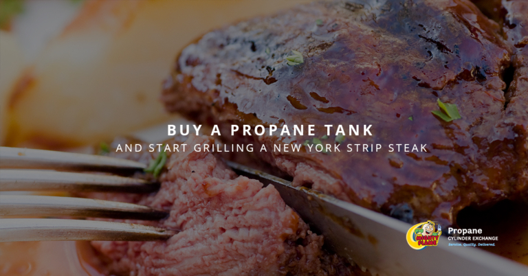 Buy a Propane Tank and Start Grilling a New York Strip Steak